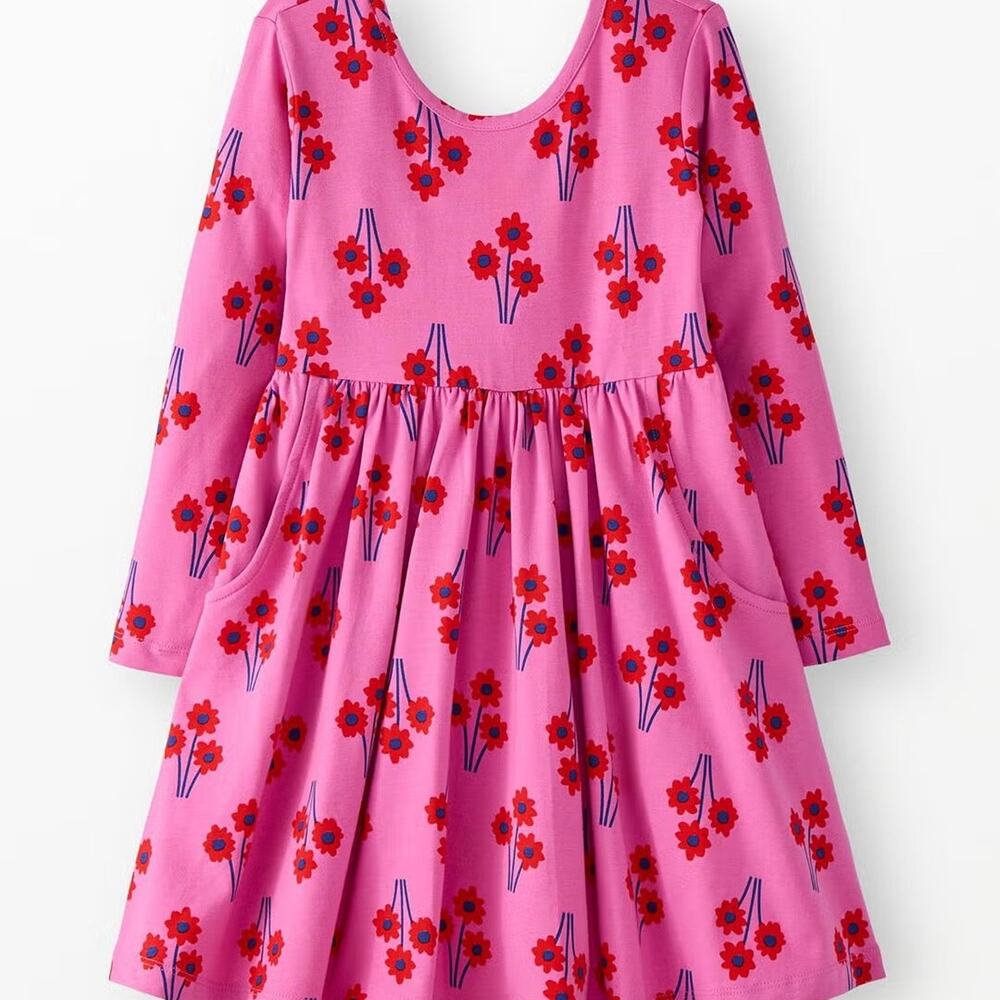 Hanna Andersson NWT Size 12 Pink LS Skater Dress